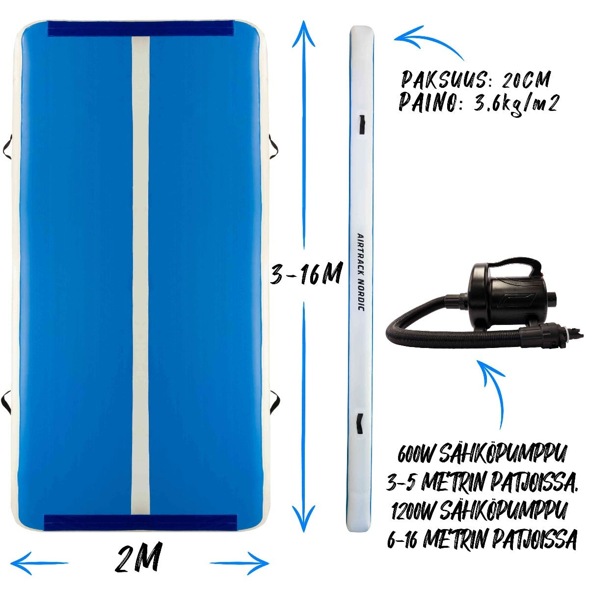 
              AirTrack Nordic Deluxe Wide, 3-16m